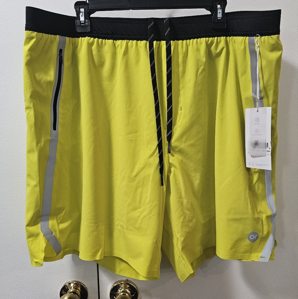 Outerknown Active Endurance Lined Volley 7" Men's Shorts Electric Lime Size XXL
